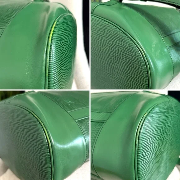 Authentic Louis Vuitton Randonnée GM backpack/ shoulder bag green Epi leather